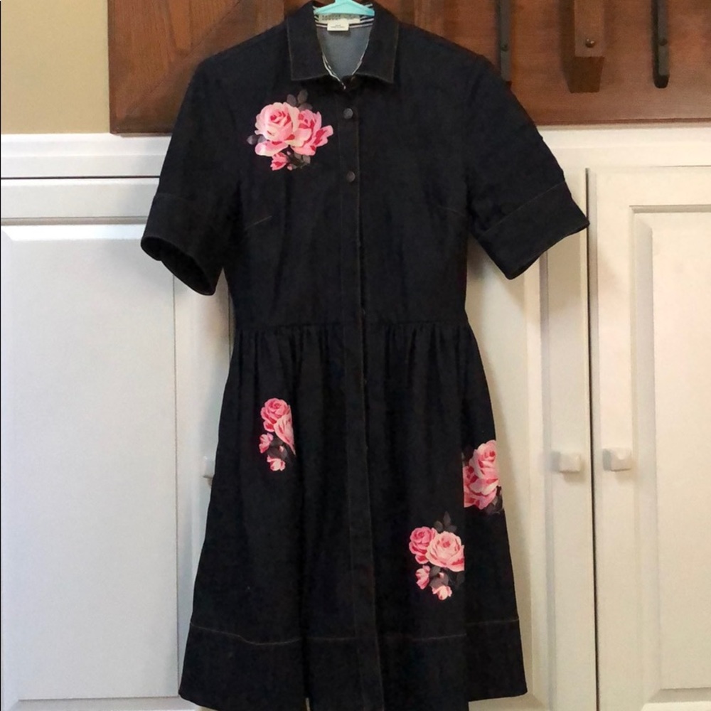 Denim floral dress